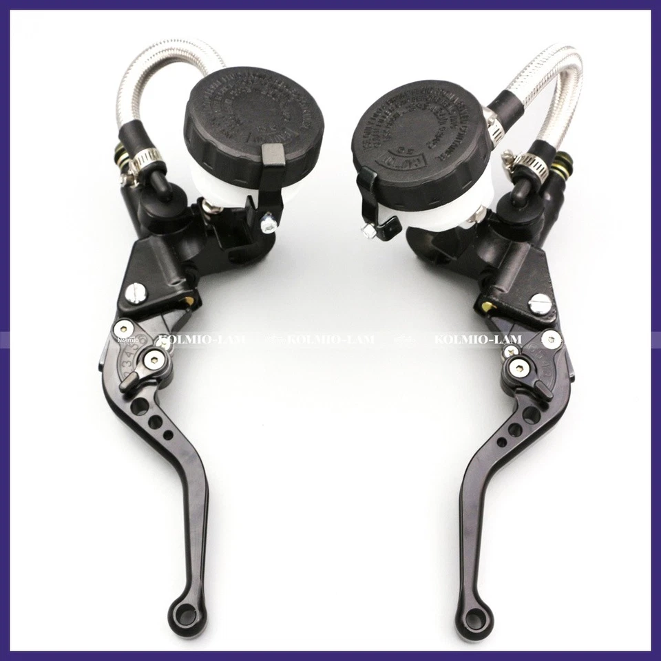  Juego de depósito de cilindro maestro de palancas de freno de embrague aptas para motocicleta Yamaha 22 mm Foto 3 de 4