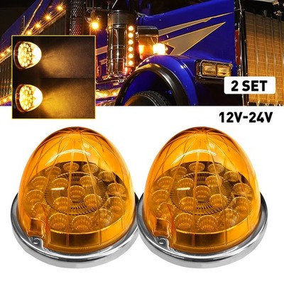 LED Watermelon Lights Indicator Side Marker Signal Clearance Lamp Truck Trailer