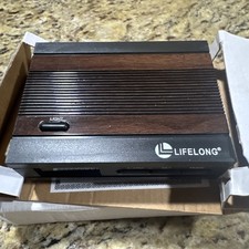 VTG Lifelong Digital Alarm Clock Woodgrain And Black Portable Size NWT Box