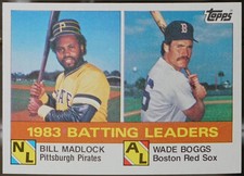 1984 Topps #131 1983 Batting Leaders (Bill Madlock / Wade Boggs) LL Baseball NM