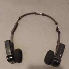GE AM/FM Stereo Portable Radio Headset Black with Volume Control