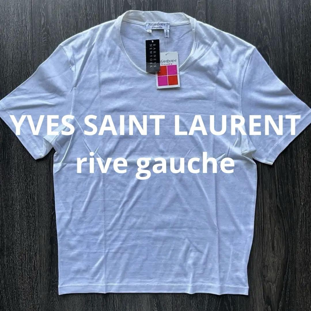 T shirt Yves Saint Laurent Rive Gauche cotone bianco M quasi come nuova mai usata