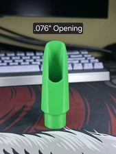 3D Printed Meyer 6M .076" Alto Saxophone Jazz Mouthpiece Green
