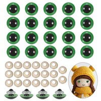 20 Mm Sicherheitsaugen, 20 StüCk FüR Realistische Puppen Zum HäKeln, GrüN