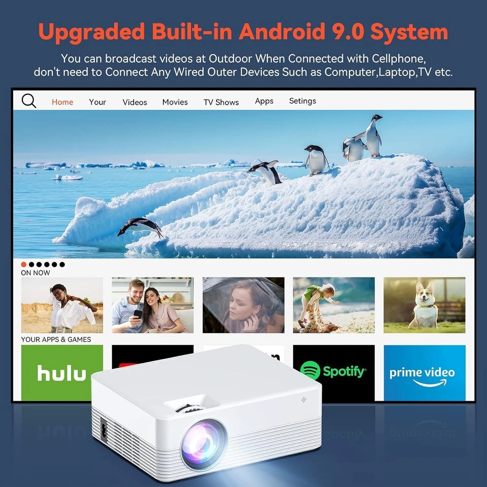 ✅Full HD-Projektor mit 1080p Beamer 6000 Lumen Tragbarer für Smartphone/TV - Bild 2 von 4