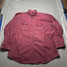 Five Brother Tallman 2XL Burgundy Mens Button Up Shirt Made In USA