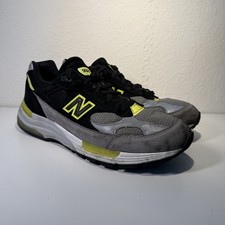 NEW BALANCE 992 USATO TAGLIA 11 UOMO NERO GRIGIO VOLT RIFLETTENTE M992TQ