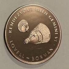 Gemini 7 Rendezvous With Gemini 6 Coin Medal NASA Space