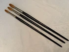 Vintage Lot of 3 WINSOR &NEWTON Series 7 #9 #10 #11 Finest Sable Hair England