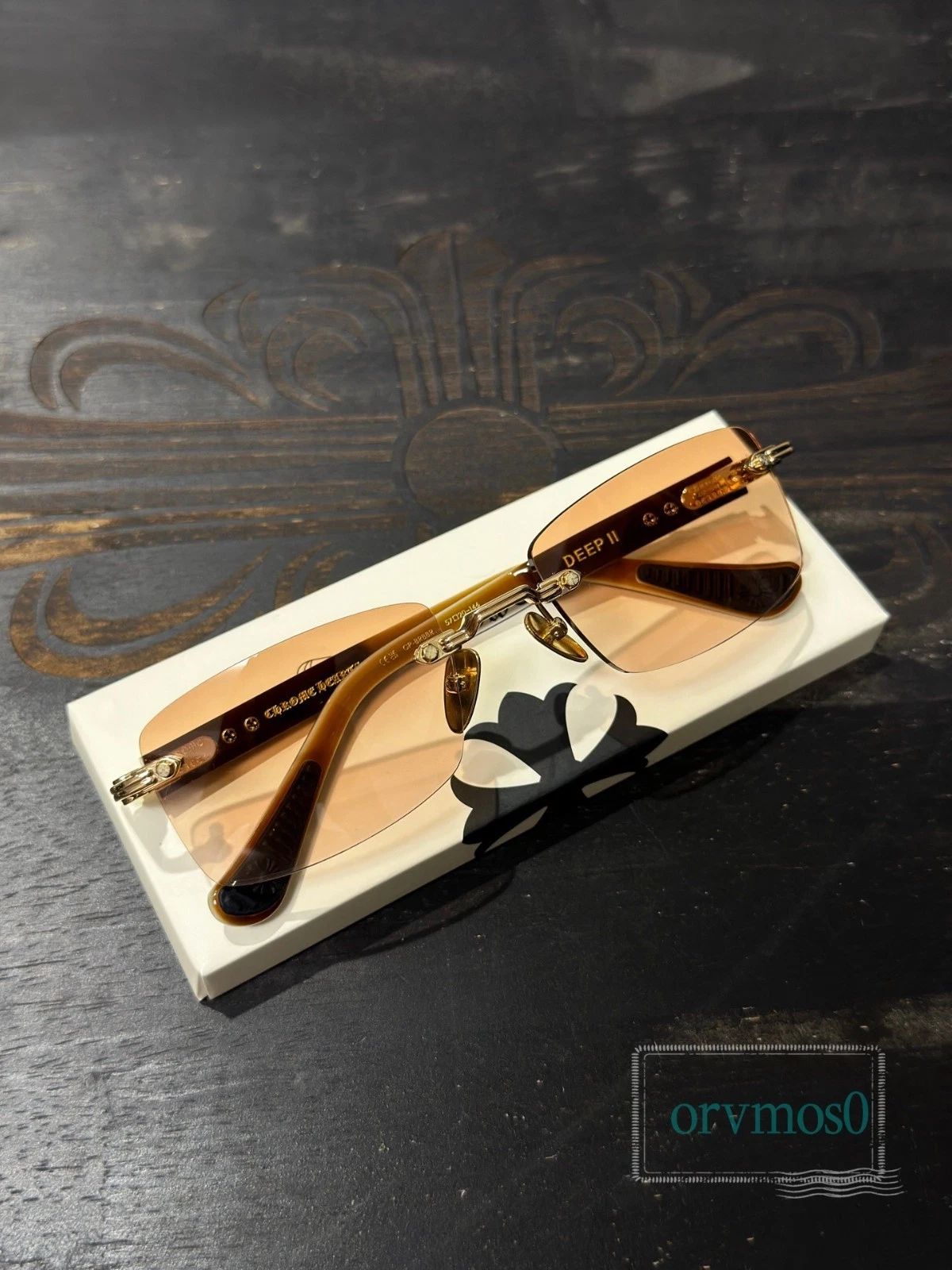 Chrome Hearts DEEP ll Rimless Men's Square Sunglasses 57 20-146