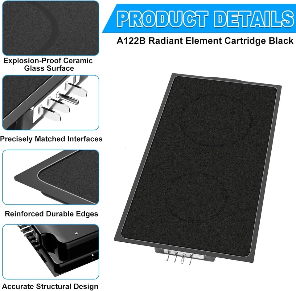 A122B Radiant Cartridge Glass Cooktop For Jenn-Air Designer Series - Image 4 of 4