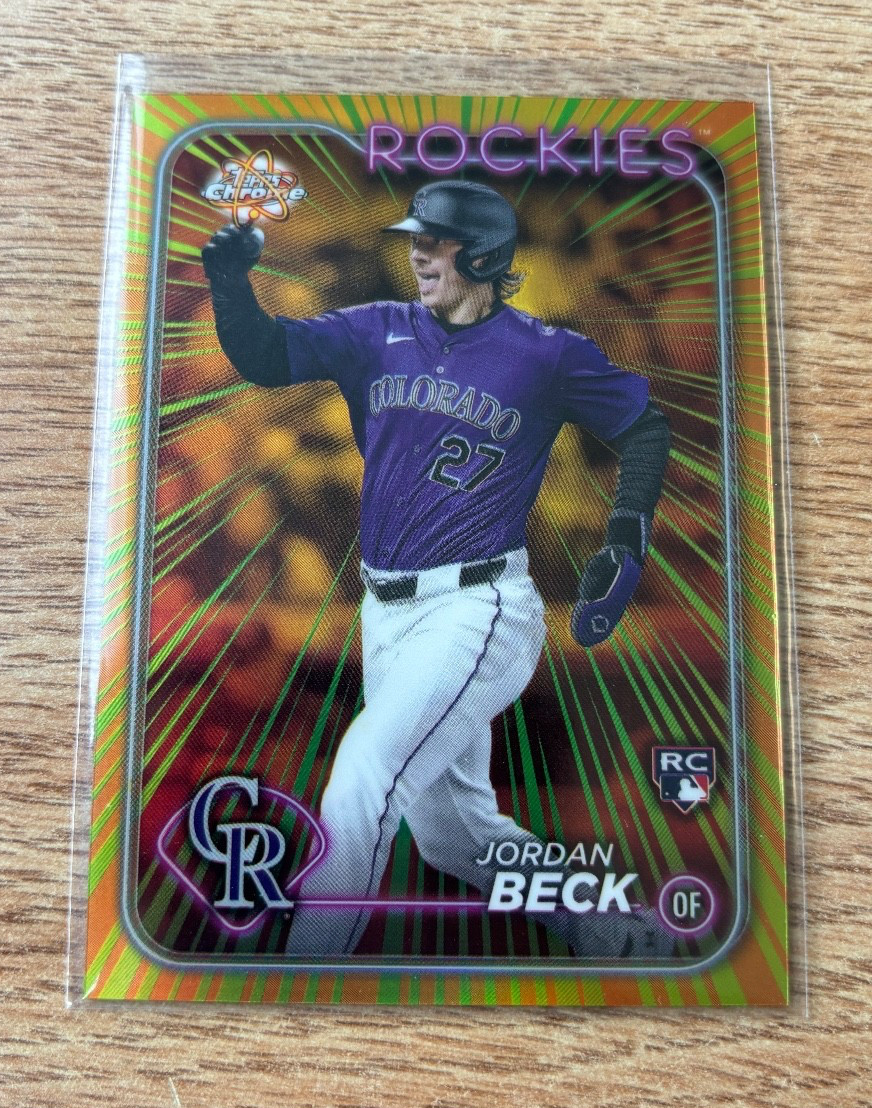 2024 Topps Chrome Update Jordan Beck Radiating Rookies RC SSP Rockies Star