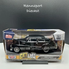 MOTORMAX GET LOW RIDER 1948 CHEVY AEROSEDAN FLEETLINE 1/24 BLACK 79027