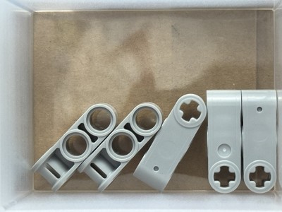 LEGO Parts - Light Bluish Gray Technic, Axle Pin 3L 2 Holes - No 42003 - QTY 5