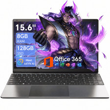 SGIN 15.6" Laptop 8GB RAM 128GB SSD Intel Core i5 Windows 11 Office AI FHD IPS