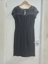 Wallis - Size 12 - intricate floral lace whimsigoth - dark acadamia sheath dress