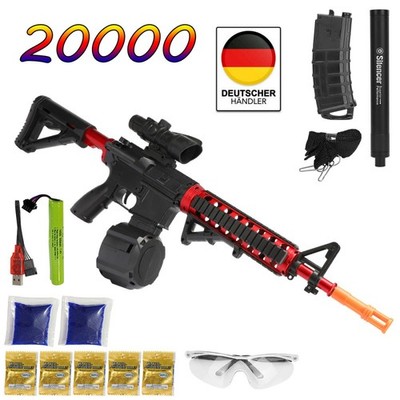 M4A1 Gel Blaster Gun elektrische Gelkugeln Spielzeugpistole mit 20000 Gelkugeln