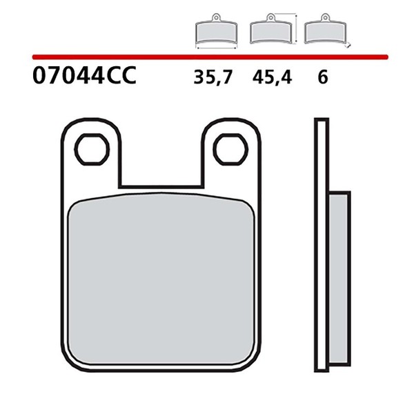 Brembo Hinteres BREMSBELAGE-KIT FUR Peugeot XPS SM TOP Road 50 03-12-COD.07044-image