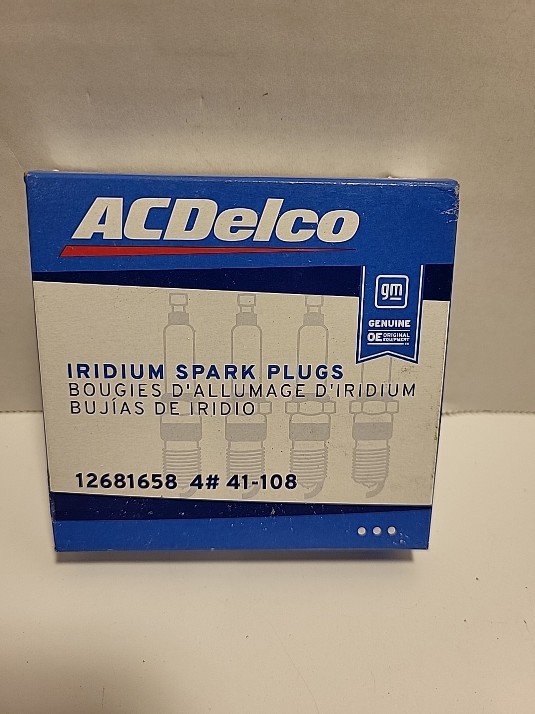 4 OEM GM ACDelco Iridium Spark Plugs 12681658 for 2010- 2014 Chevy Equinox 41108