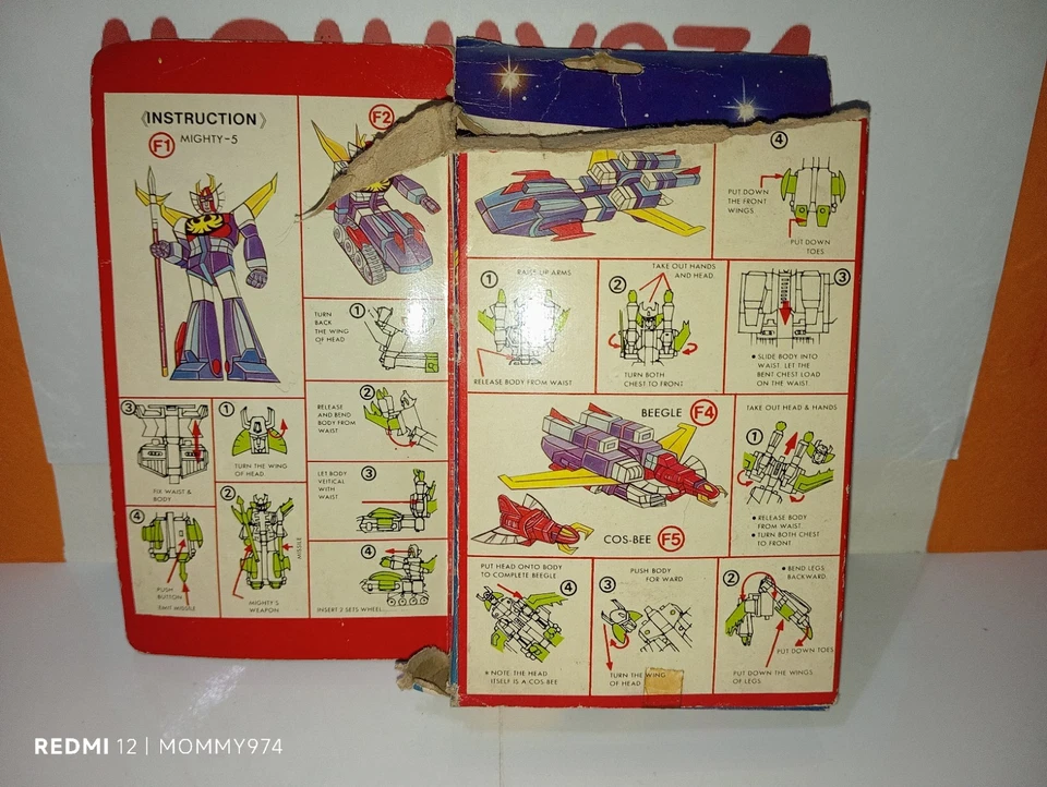 Trider G7 Ko Mighty 5 Promo Toy Robot Vintage Foto 4 de 4