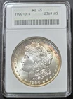 1900-O Morgan Dollar, ANACS MS65, old small white holder