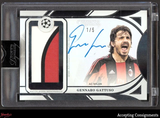 2024-25 Topps Dynasty UEFA Black Gennaro Gattuso MATCH-USED PATCH AUTO 1/5