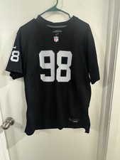 Nike Las Vegas Raiders Maxx Crosby NFL Jersey Black White Football XL