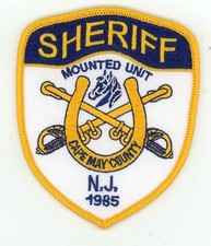 NEW JERSEY NJ CAPE MAY COUNTY SHERIFF MOUNTED UNIT NICE SHOULDER PATCH POLICE