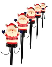 Christmas Pathway Lights Outdoor 5 Vibrant Red, Bright White, Deep Black