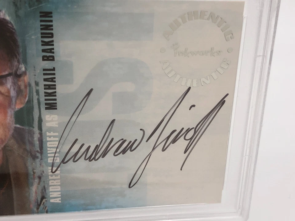 ANDREW DAVOFF AUTO Inkworks Card LOST as MIKHAIL BAKUNIN Signed PSA GEM MINT 10 - Image 2 of 4