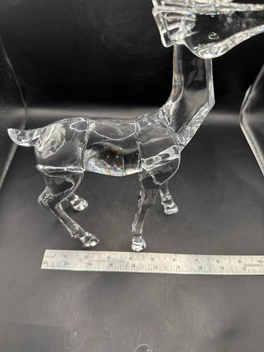 Clear Acrylic Reindeer Deer Christmas Figure Figurine Standing Decor - Picture 7 of 7