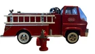1960s Tonka Pressed Steel Gas Turbine Fire Truck w/ Hoses, Hydrant, And Ladder