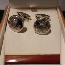 New w/ Box Mens Simon Carter London Phoenix Shiny Silver Cufflinks