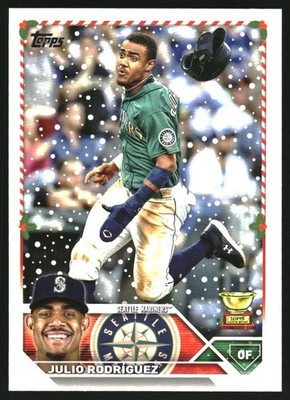 2023 Topps Holiday Baseball Card #H26 Julio Rodriguez