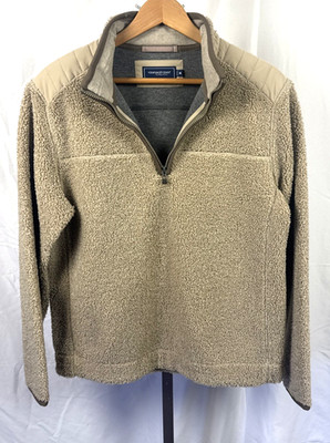 Vineyard Vines Jacket Mens Med Nantucket Sherpa Fleece 1/4 Zip Pullover Sweater