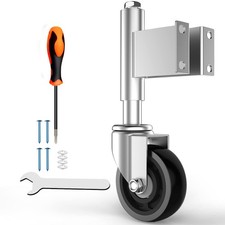 Homhoo Spring Loaded Gate Casters 5  Heavy Duty Gate Caster Wheels with Hardware