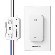 DEWENWILS Wireless Light Switch Receiver Kit 15A Hight Power Remote Light Switch