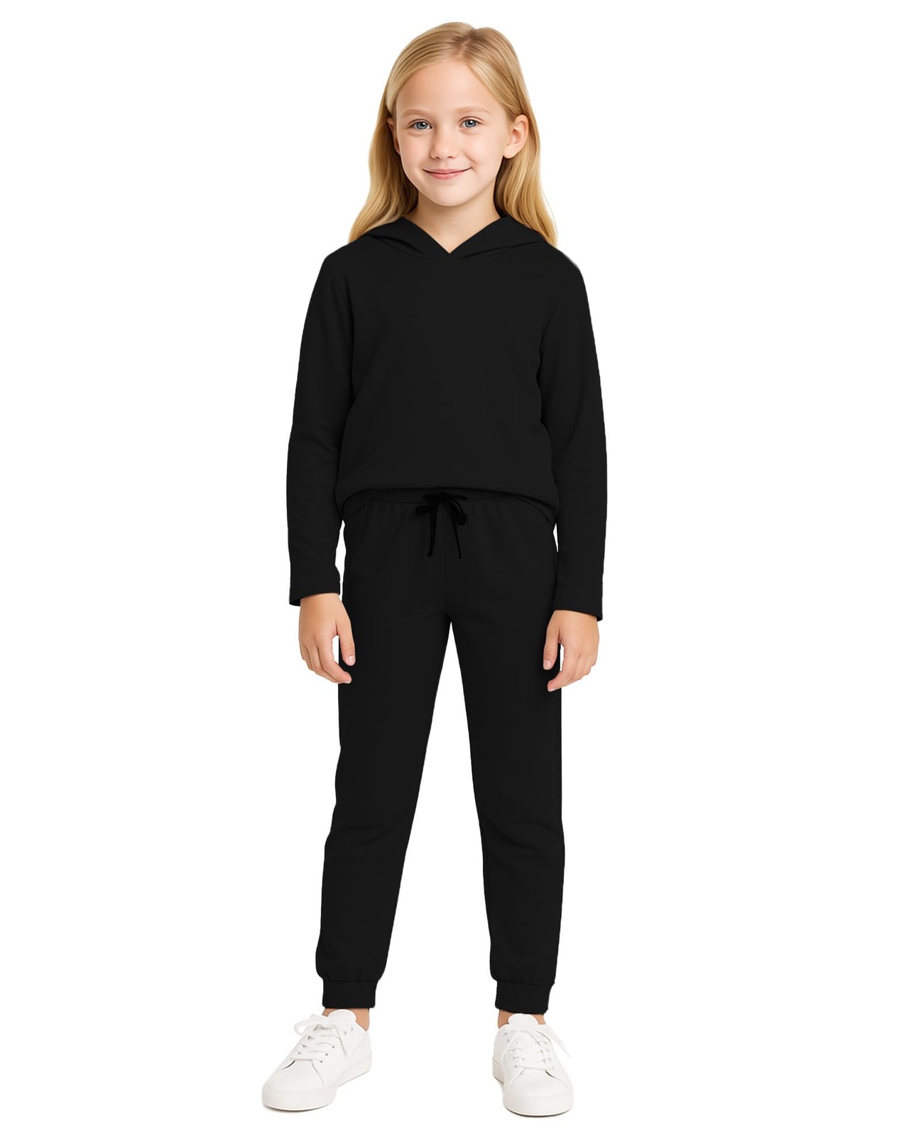 Sweatpants Set - 2 Piece Fleece Pullover Hoodie Girls Sweatshirt & Sweatpants...-image