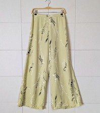 Bryn Walker High Waist Wide Leg Palazzo Pants Botanical Tencel Sz M USA Made