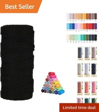 Soft and Durable Macrame Craft Cord - 3mm x 109 Yard Bundle for DIY Projects