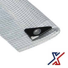 12 x 9 Clear Color 12 Mil Heavy Duty Tarp / Canopy by X1Tools/Tarps