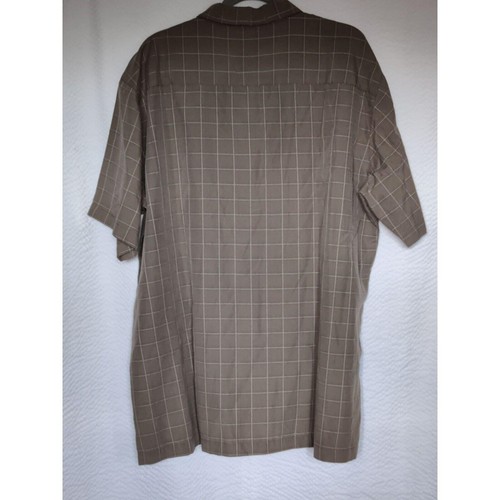 Mens Trader Bay Short Sleeve Plaid Button Down Shirt Size 2XL - Picture 2 of 5