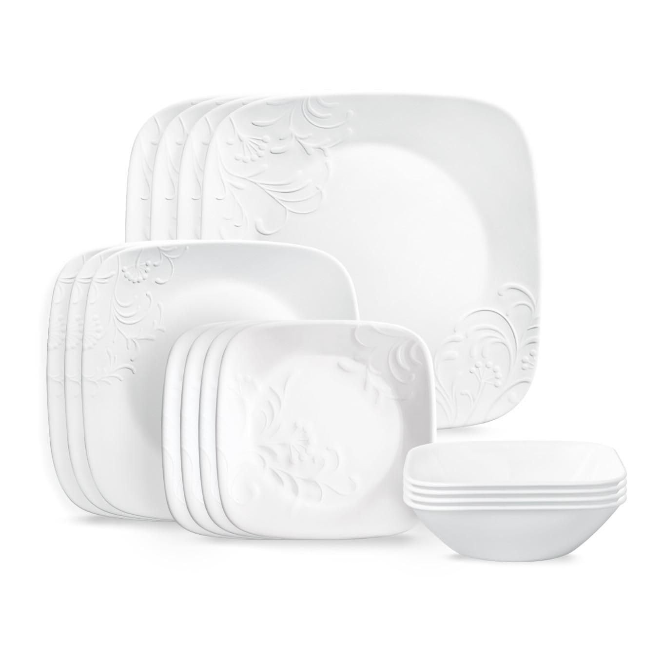 For 4, 8 Plates 8 Bowls, Chip Resistant