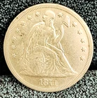 1871 Seated Liberty Dollar VF in Grade Much Better Date