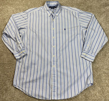 Vintage Ralph Lauren Button Down Long Sleeve Dress Shirt Stripe Classic Fit L