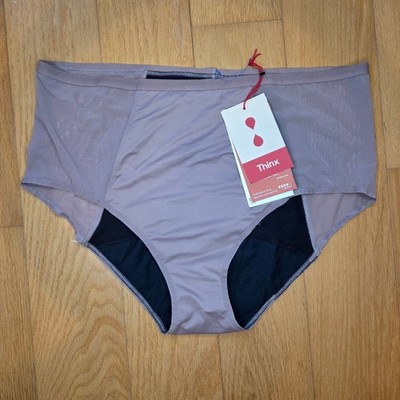 NEW Thinx Hi-Waist Period Underwear Dusk Purple Taupe Heavy Absorbency 3X