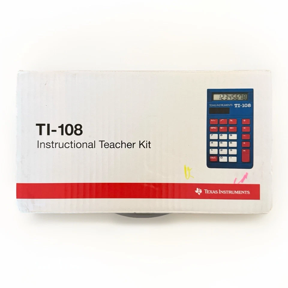 Texas Instruments TI-108 Elementary School Calculator Box Of 10. Tested Working - Image 2 of 4