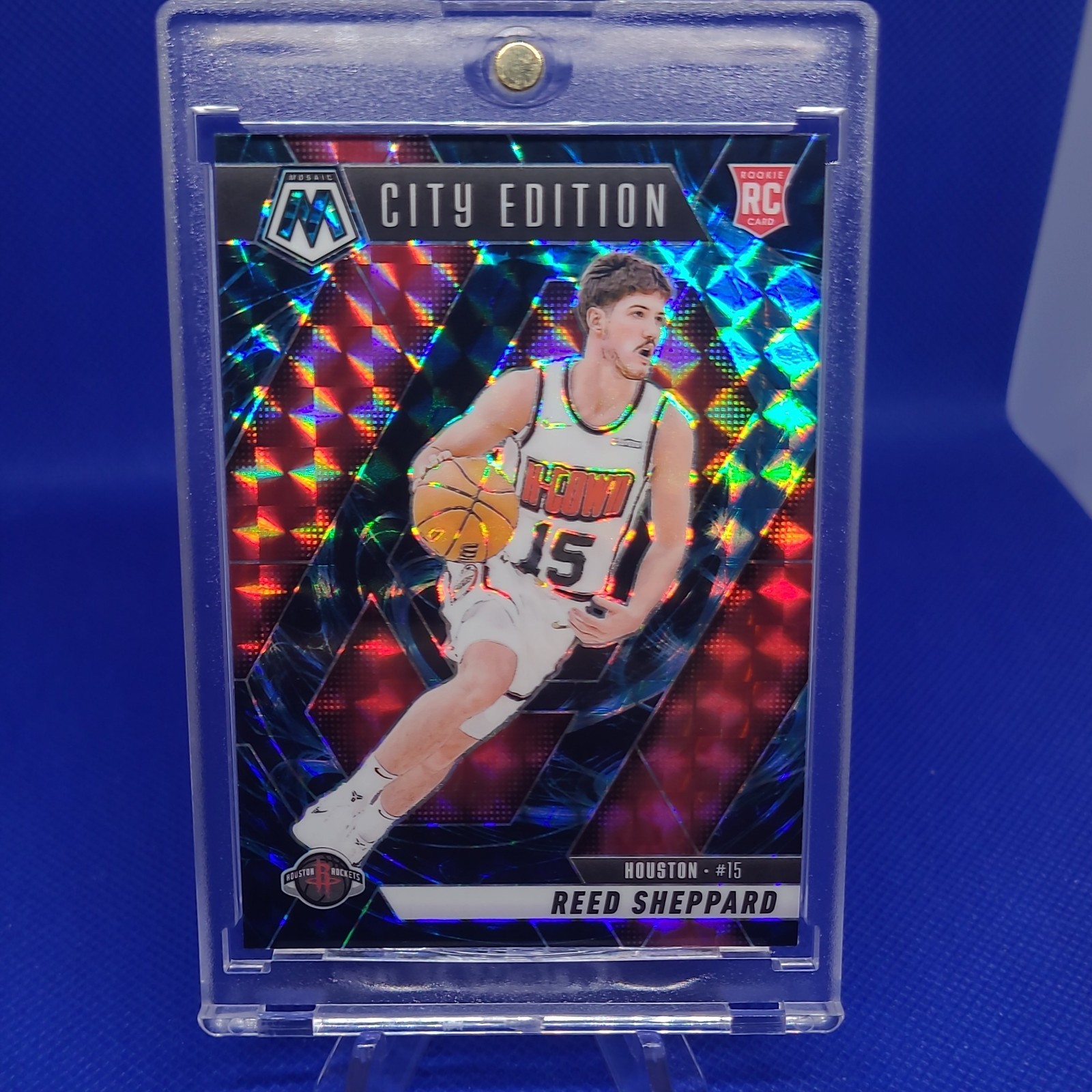 🔥2024-25 Mosaic Reed Sheppard Genesis City Edition Rookie Houston Rockets SSP