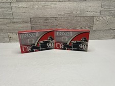 Maxell UR 90 Minute Blank Audio Cassette Tapes Normal Bias New Sealed Lot Of 2