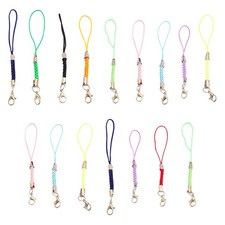 15PCS Lobster Clasp Phone Lanyard Mobile Phone Key String DIY Jewelry Strap